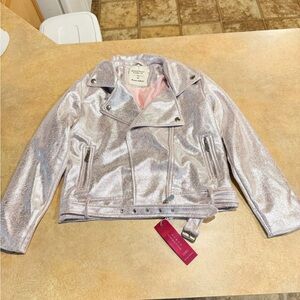 Shiny Silver Kids Jacket